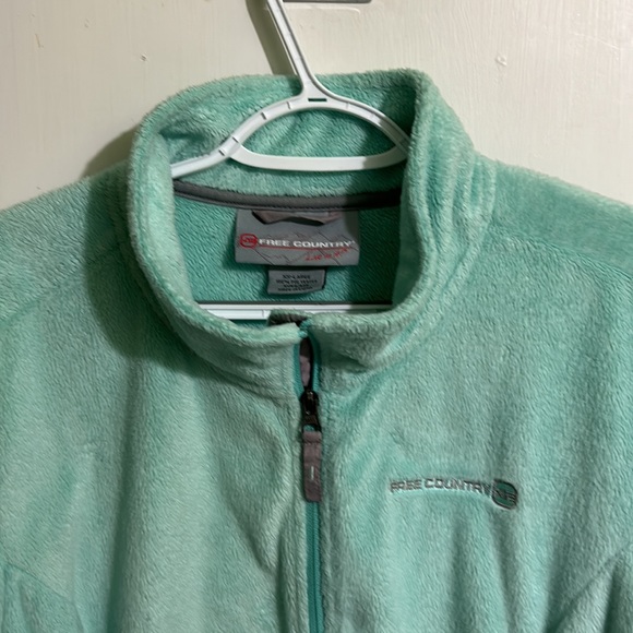 Very Nice Ladies’ Free Country Light Teal Sherpa Full Zip Jacket, Size XX-Large - Picture 3 of 8